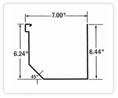 7in straigh back box gutter